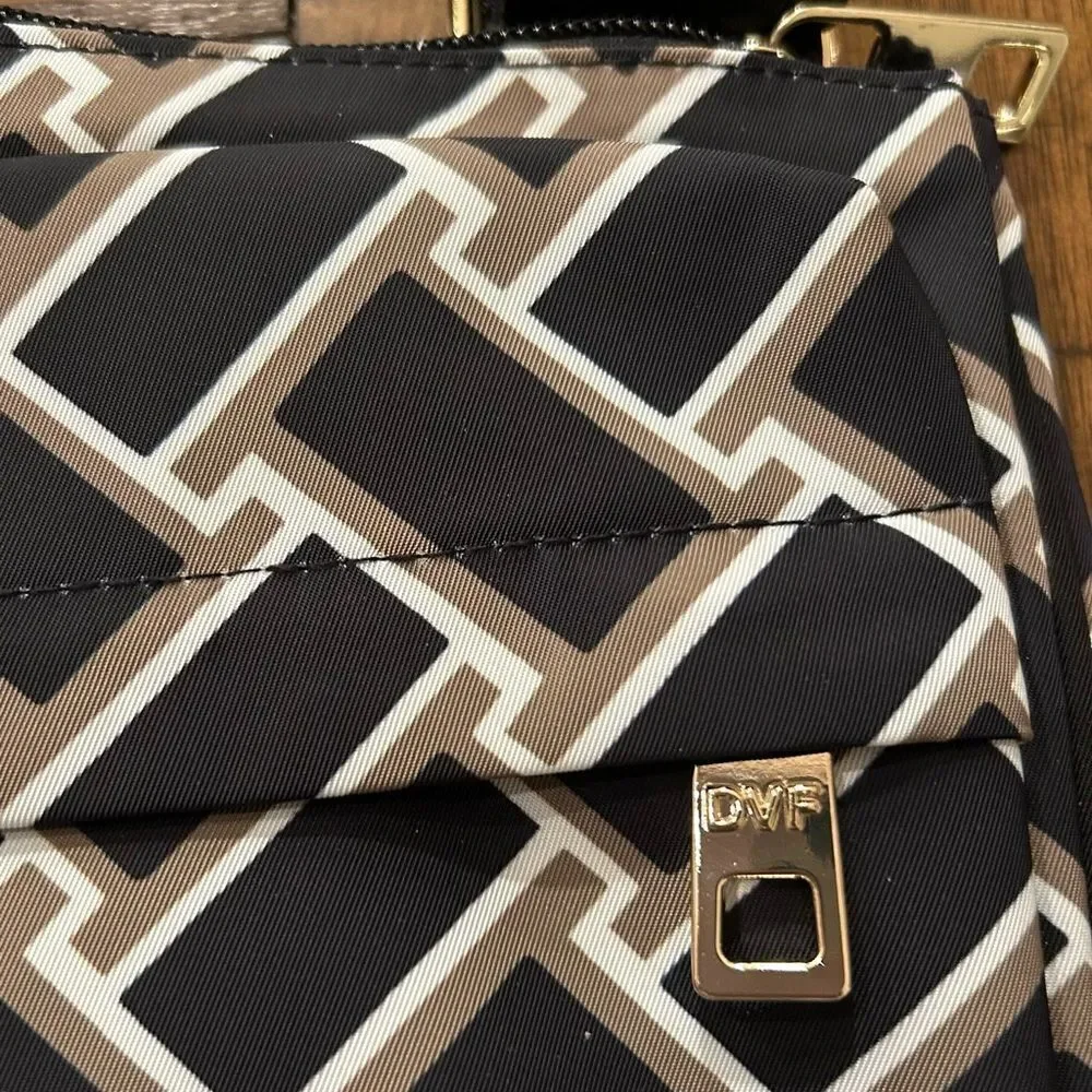 Diane Von Furstenberg Bag Black Print Utility Crossbody